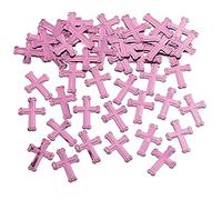 Creative Party PC024028 Pink Christening Cross Confetti-1 Pc, Plastic, Multicolor