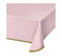 Creative Party PC343963 Pink and Gold Plastic Tablecover-1 Pc