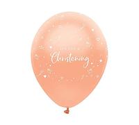 Creative Party Rose Gold Christening Party Balloons, 6 Christening Balloons, Christening Decorations for girls and boys, RB344