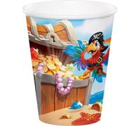 Creative Party Treasure Island Paper Pirate Party Cup (Pack Of 8) Multicoloured (One Size)