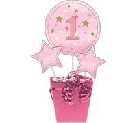 Creative Party Twinkle Little Star 1St Birthday Party Centrepiece (Pack Of 3) Pink (One Size)