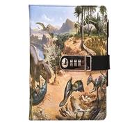Creative Password Notebook, Personal Diary with Lock, A5 Lockable Journal Diary(Dinosaur)