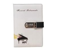 Creative Password Notebook, Personal Diary with Lock, A5 Lockable Journal Diary(Piano)