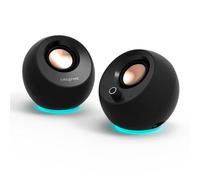 CREATIVE Pebble Pro Minimalist 2.0 USB-C Computer Speakers with Bluetooth 5.3 and Customizable RGB Lighting, Clear Dialog and BassFlex Tech, USB Audio, Headset Port, for PC and Mac