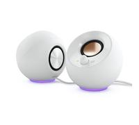 CREATIVE Pebble SE Minimalist 2.0 USB-C Powered PC Speakers with RGB Lighting , 3.5 mm AUX-in, Up to 4.4W RMS Power for Computers and Laptops (White)