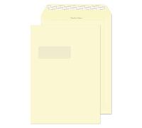 Creative Peel & Seal C4 Coloured Envelope Cream 229 (W) x 324 (H) mm Window 120 gsm Pack of 250