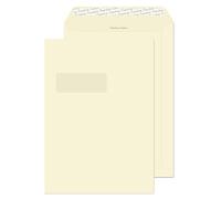Creative Peel & Seal C4 Coloured Envelope Cream 229 (W) x 324 (H) mm Window 120 gsm Pack of 250