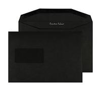 Creative Peel & Seal C5+ Coloured Envelope Black 235 (W) x 162 (H) mm Window 120 gsm Pack of 500