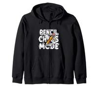 Creative Pencil Chaos Study Humor Design Zip Hoodie