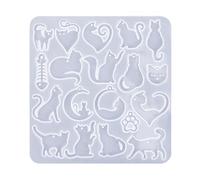 Creative Pendant Molds Earrings Silicone Mold Cats Shape Daily Wear Jewelry Molds Silicone Texture for Jewelry Making,Resinworld
