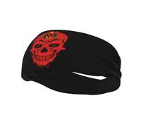Creative People's Republic of The Congo Patriot Skull National Flag Headbands Men Women Non Slip Wicking Sports Sweatband for Gym Basketball Yoga Hairbands
