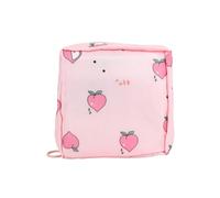 Creative Period Bag with Compact Design, Portable Sanitary Bags for Travel and Storage, Multi-Purpose Make Up Bag for Cosmetics, Toiletries, Hygiene Items, Pink Peach Pattern