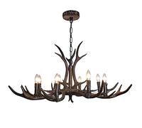 Creative Personality Atmosphere Antler Chandelier Yurt Chandelier Retro Craft Art lamp Home Decoration Soft Decoration Engineering Lamps, 8 Lights Comfortable Anniversary