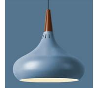 Creative Personality Colored Metal Fixtures,Nordic Industrial Style Hanging Light,E27 Base Single Head Pendant Lamp, Restaurant,bar,Decorative Suspension Light (Blue 28cm)