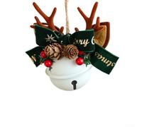 Creative Photo Prop Bell Decoration for Party Memories(White green bow)