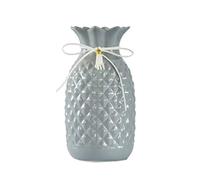 Creative Pineapple Ceramics Vase Home Decoration Rural Style Hydroponics Vases Flower Basket Home Decoration Decorative Floral Vase (Color : White)-Dark Blue desktop arrangement Elegant(Dark Bl