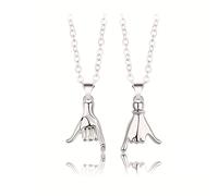 Creative Pinky Swear Couples Necklaces Set, Hook Design Symbolizing Eternal Love, Romantic Jewelry Gifts for Valentine's Day, Made of Materials (Generick8g01v2rqu-10327296)