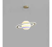 Creative Planet Pendant Lamp For Children's Room Boys Baby Bedroom Child Nursery Round Interesting Led Chandelier Hanging Light Fixture Decorative Interior Kitchen Island Dining Indoor Suspension Lamp