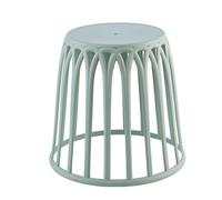 Creative Plastic Stacking Shower Stool Waterproof Portable Round Stools for Kitchen Island Dining Room Bedroom (2PCS Green) & Space Saving Design