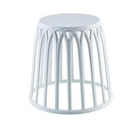 Creative Plastic Stools Stackable Waterproof Shower Stool Round Kitchen Island & Dining Room Stools Portable 2PCS Set White Color for Home Use