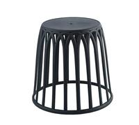 Creative Plastic Stools Waterproof Stackable Shower Stools Round Kitchen Island & Dining Room Chairs 2PCS Set Black Color Space Saving Design