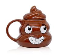 Creative Poop Mug, 3D Funny Ceramic Coffee Cup with Lid, 400 ml Cup, Idea for Creative Gifts