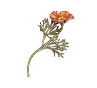 Creative Poppy Flower Pearl Brooch Poppy Brooch Woman Wedding Party Clothing Silk Scarf Flowers Brooches Jewelry Accessories