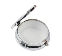 Creative Portable Pill Box Silver Storage Box for Rings and Daily Dosage Holder Compact Travel Medicine Organizer Pocket Size Dispenser(C)