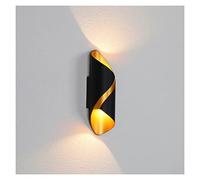 Creative Postmodern Black LED Wall Sconce - Metal Wall Lamp for Bedroom, Living Room, Dining Room, and Vanity Lighting - Stylish Inner Roll Design for Modern Home Decor