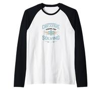Creative Problem Solving Pro Puzzle Piece Life Quote Raglan Baseball Tee