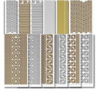 Creative Products Premium Craft Stickers - 24 Sheets Multi-Colour Fine Borders/Corners Card Stickers - Perfect Peel Offs for Card Making, Scrapbooking, Decorations & DIY Crafts, 23 x 10 x 1 cm