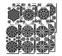 Creative Products Prismatic Christmas Stickers - 12 Sheets Glossy Black Peel Off Borders Craft Xmas Stickers for Card Making, Scrapbooking & DIY Crafts, 23 x 10 x 1 cm
