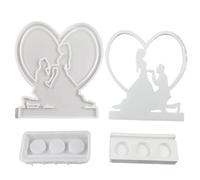 Creative Proposal Scene Ornament Moulds Silicone Candlestick Mold Adornment Moulds Art Enthusiasts Love Celebration Mold