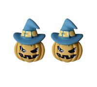 Creative Pumpkin Ear Dangle Drop Halloween Alloy Earrings for Women | Blue Alloy Pair, Lightweight Festival Jewelry, Hat Shaped Detail, Gift Choice for Female
