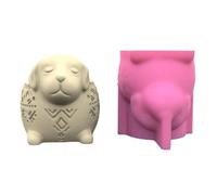 Creative Puppy Shaped Planter Vase Mold Flexible Silicone Mold for Gypsum and Concrete Ornament Handmade Gardening Accessories
