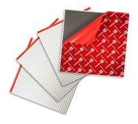 Creative QT MakerBase - Peel-and-Stick Building Blocks Baseplates 10”x10” for All Major Brands of Toy Building Sets, Sturdy Stacking Blocks Table Base, Building Bricks Play Table Top, White