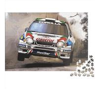 Creative Rally Car Gift Wooden 1000 Pieces Jigsaw Puzzle for Adults Rectangular Puzzle Brain Exercise Challenge Game 1000pcs (75x50cm)