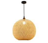 Creative Rattan Pendant Light Fixture - Southeast Asia Farmhouse Hanging Lamp for Home Décor, Tea Room, Stairwell, Unique Ball Design, Rustic Lighting, Bohemian Style