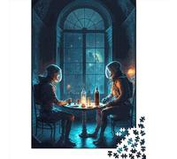 Creative Rectangular Puzzles for Adults 1000 Piece Astronauts in A Castle Paper Puzzles-Puzzle Hands-on Game-Family Decoration 1000pcs (38x26cm)