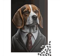 Creative Rectangular Puzzles for Adults 1000 Piece Beagle Paper Puzzles-Puzzle Hands-on Game-Family Decoration 1000pcs (38x26cm)