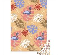 Creative Rectangular Puzzles for Adults 1000 Piece Flamingo Paper Puzzles-Puzzle Hands-on Game-Family Decoration 1000pcs (38x26cm)