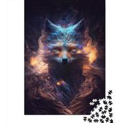 Creative Rectangular Puzzles for Adults 1000 Piece Galactic Fox Kitsune Paper Puzzles-Puzzle Hands-on Game-Family Decoration 1000pcs (38x26cm)