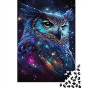 Creative Rectangular Puzzles for Adults 1000 Piece Galaxy Owl Paper Puzzles-Puzzle Hands-on Game-Family Decoration 1000pcs (38x26cm)