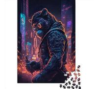 Creative Rectangular Puzzles for Adults 1000 Piece Monkey Human9874 Wooden Puzzles-Puzzle Hands-on Game-Family Decoration 1000pcs (75x50cm)