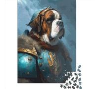 Creative Rectangular Puzzles for Adults 1000 Piece Saint Bernard Viking Wooden Puzzles-Puzzle Hands-on Game-Family Decoration 1000pcs (75x50cm)