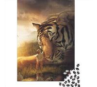 Creative Rectangular Puzzles for Adults 1000 Piece The Huge Tiger Paper Puzzles-Puzzle Hands-on Game-Family Decoration 1000pcs (38x26cm)