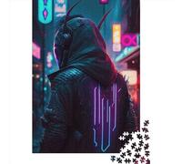 Creative Rectangular Puzzles for Adults 1000 Piece Underground Cyborg Ninja Wooden Puzzles-Puzzle Hands-on Game-Family Decoration 1000pcs (75x50cm)