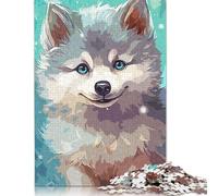 Creative Rectangular Puzzles for Adults 1000 Piece Vintage Dog Painting Paper Puzzles-Puzzle Hands-on Game-Family Decoration 38x26cm/1000pcs