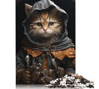 Creative Rectangular Puzzles for Adults 1000 Piece Wizard Cat Wooden Puzzle Hands-on Game-Family Decoration 1000pcs (75x50cm)