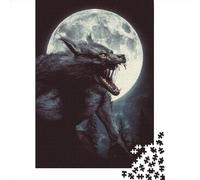 Creative Rectangular Puzzles for Adults 500 Piece Werewolf Wooden Puzzles-Puzzle Hands-on Game-Family Decoration 500pcs (52x38cm)